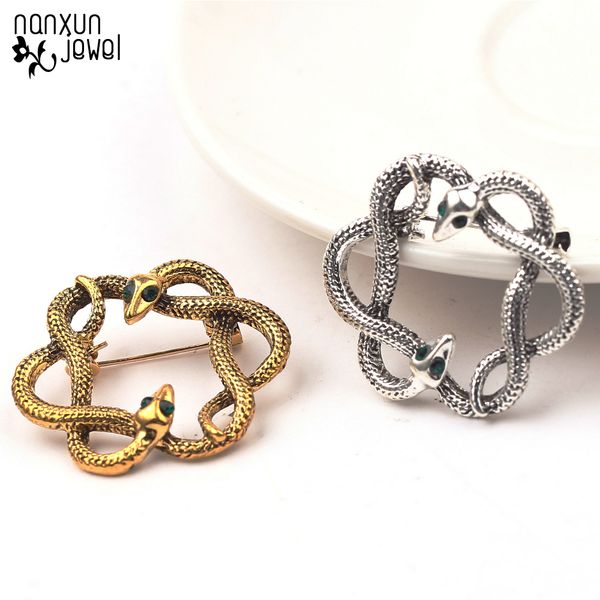 vintage cute animal snakes collar pins brooches female jewelry antique gold silver color costume accessories for women lapel pin, Gray
vintage cute animal snakes collar pins brooches female jewelry antique gold silver color costume accessories for women lapel pin, Gray