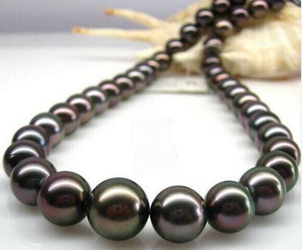 18 "8-9mm natural tahitian genuine black round pearl silver 925 silver necklace 
18 "8-9mm natural tahitian genuine black round pearl silver 925 silver necklace