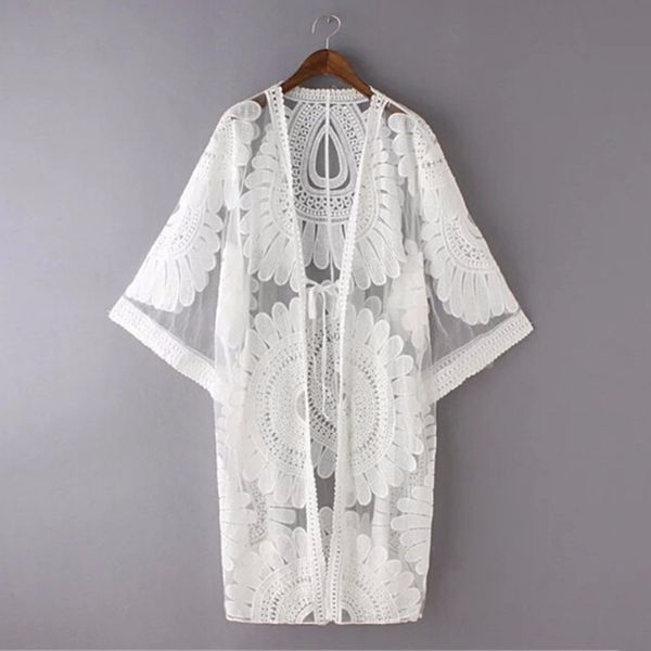 women pareo beach cover up lace flower cardigan beach long dress cover-ups swimsuit bikini cover up sunscreen beachwear 4, Blue;gray
women pareo beach cover up lace flower cardigan beach long dress cover-ups swimsuit bikini cover up sunscreen beachwear 4, Blue;gray