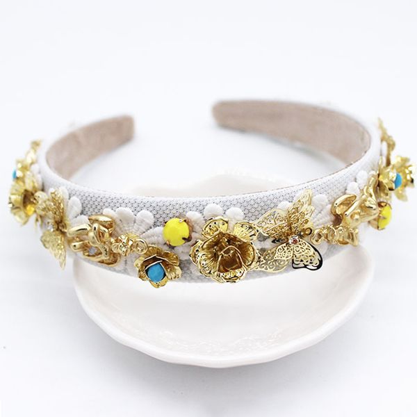 luxury vintage baroque headband gold angel charm queen crown flower tiaras butterfly women hair jewelry wedding hair accessories, Golden;white
luxury vintage baroque headband gold angel charm queen crown flower tiaras butterfly women hair jewelry wedding hair accessories, Golden;white