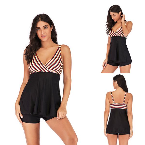 2019 tankini plus size 5xl swimming suit swimsuit women's separate bikini waist bather push up padded strip print swimwear, White;black
2019 tankini plus size 5xl swimming suit swimsuit women's separate bikini waist bather push up padded strip print swimwear, White;black