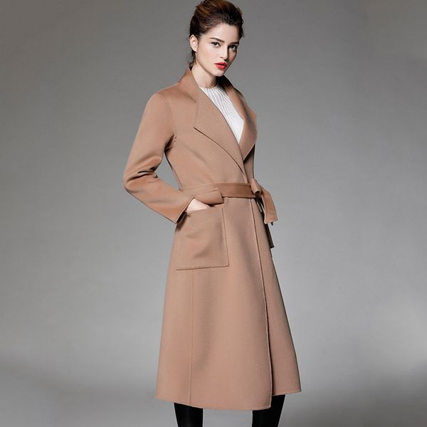 united states 2018 autumn winter new double-sided overcoat, long woolen coat, women's winter cashmere wool windbreaker, Black
united states 2018 autumn winter new double-sided overcoat, long woolen coat, women's winter cashmere wool windbreaker, Black