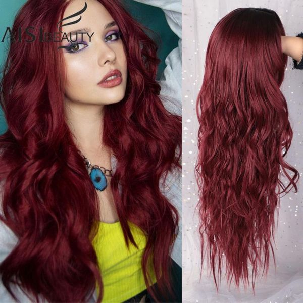 aisi beauty long wavy wig ombre platinum blonde red wigs heat resistant part side synthetic wavy wigs for african american women, Black
aisi beauty long wavy wig ombre platinum blonde red wigs heat resistant part side synthetic wavy wigs for african american women, Black