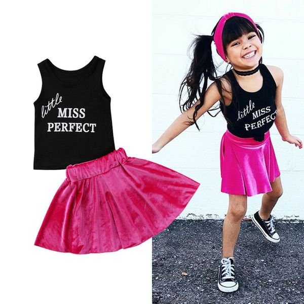baby kid girls velvet dress letter print sleeveless vest t-shirt+rose red skirts outfit set, White
baby kid girls velvet dress letter print sleeveless vest t-shirt+rose red skirts outfit set, White