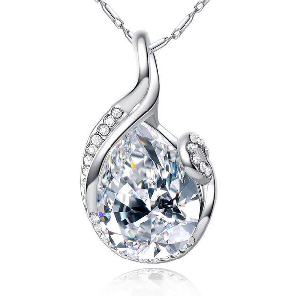 new jewelry wholesale crystal beauty teardrop necklace angel clavicle chain gift, Silver
new jewelry wholesale crystal beauty teardrop necklace angel clavicle chain gift, Silver
