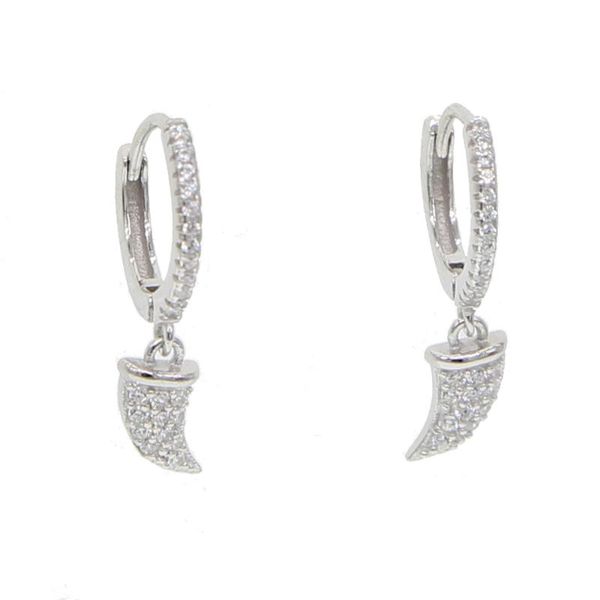 gold color fashion delicate women girl 925 sterling silver jewelry horn charm simple paved sparking clear cz horn lovely earring, Golden
gold color fashion delicate women girl 925 sterling silver jewelry horn charm simple paved sparking clear cz horn lovely earring, Golden