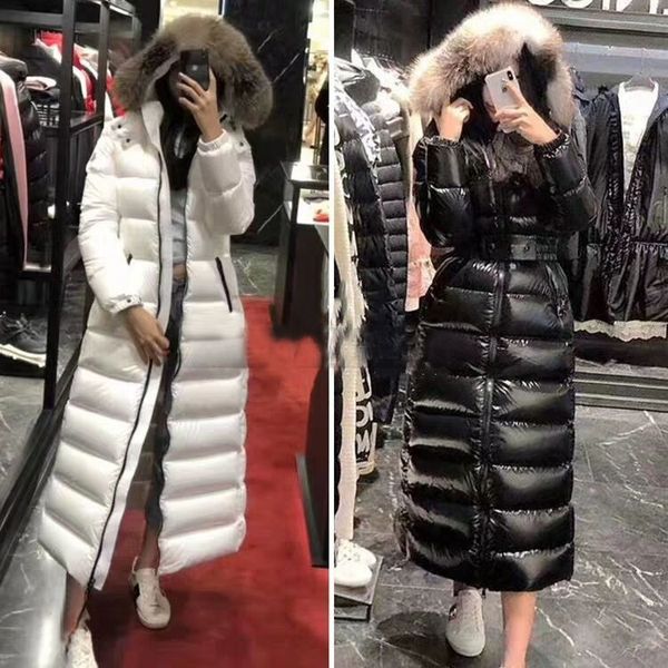 2020 female thicken warm winter down coat women large real natural fur collar white duck down parka hooded winter jacket women, Black
2020 female thicken warm winter down coat women large real natural fur collar white duck down parka hooded winter jacket women, Black