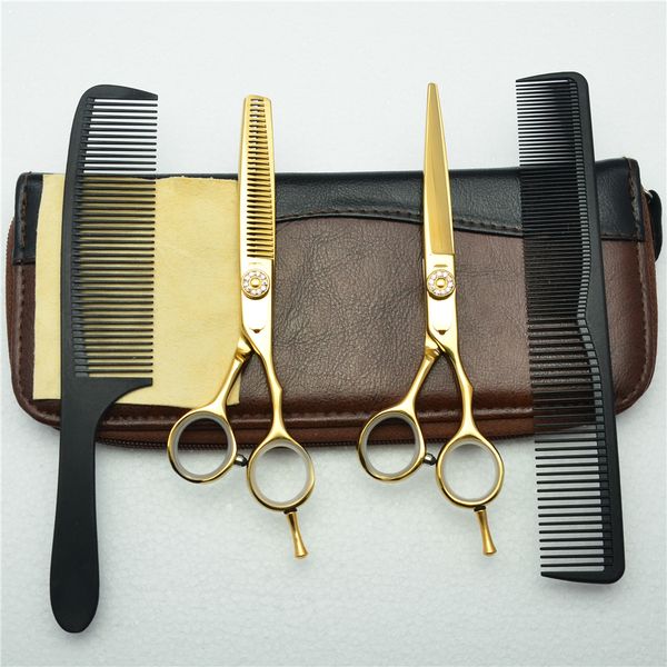 4pcs set 5.5'' 6'' customized logo professional human hair scissors hairdressing scissors cutting shears + thinning + co
4pcs set 5.5'' 6'' customized logo professional human hair scissors hairdressing scissors cutting shears + thinning + co