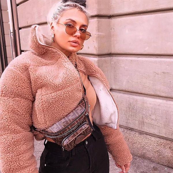 2019 autumn coat keep warm split joint two-sided loose winter coat women club party sweater women, Black;white
2019 autumn coat keep warm split joint two-sided loose winter coat women club party sweater women, Black;white
