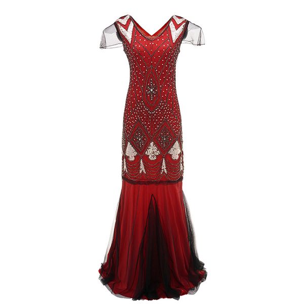 women dress beaded sequins vintage dresses banquet mesh short sleeve formal party dresses patchwork, Black;gray
women dress beaded sequins vintage dresses banquet mesh short sleeve formal party dresses patchwork, Black;gray