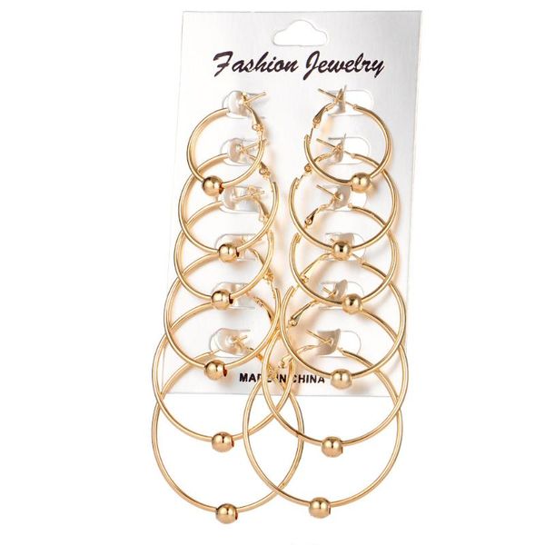 6 pairs fashion women large circle silver beads earrings gold for women vintage stud ear rings female jewelry gifts, Golden;silver
6 pairs fashion women large circle silver beads earrings gold for women vintage stud ear rings female jewelry gifts, Golden;silver