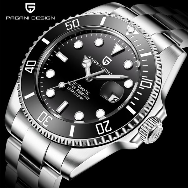 pagani design brand men watches diving automatic mechanical watch steel waterproof business sport wristwatch for men relogio, Slivery;brown
pagani design brand men watches diving automatic mechanical watch steel waterproof business sport wristwatch for men relogio, Slivery;brown