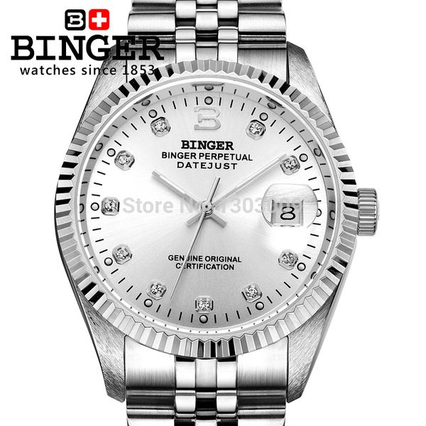 switzerland binger watch men automatic mechanical mens watches wristwatch waterproof reloj hombre couple gift watch, Slivery;brown
switzerland binger watch men automatic mechanical mens watches wristwatch waterproof reloj hombre couple gift watch, Slivery;brown
