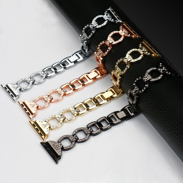 for apple watch bands stainless steel wristband smart straps 38/40/42/44mm designer luxury women diamond bracelet iwatch series 54321, Black;brown
for apple watch bands stainless steel wristband smart straps 38/40/42/44mm designer luxury women diamond bracelet iwatch series 54321, Black;brown