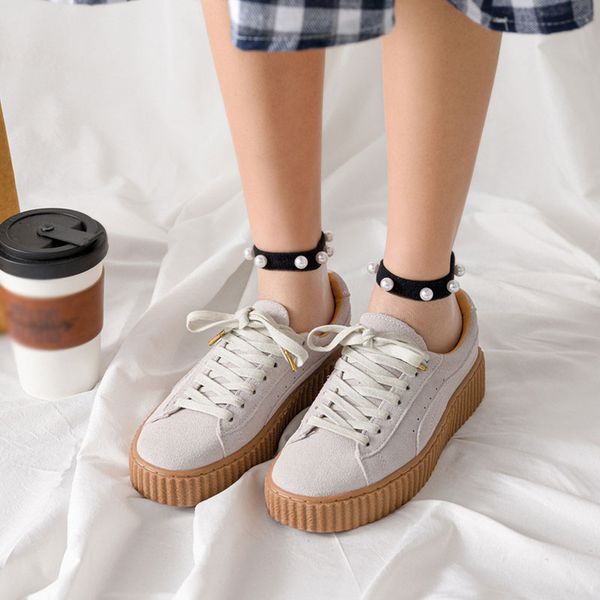 summer women thin socks imitation pearl ankle socks sweat hosiery foot short sock breathable girl art sock non-slip high quality, Black;white
summer women thin socks imitation pearl ankle socks sweat hosiery foot short sock breathable girl art sock non-slip high quality, Black;white