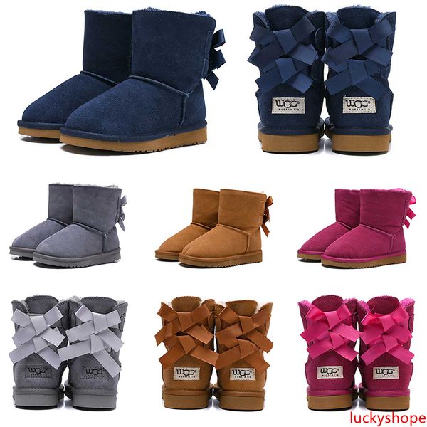 designer boots kids australia classic snow wgg ankle short bow fur boots for winter chestnut grey pink keep warm size 27-35
designer boots kids australia classic snow wgg ankle short bow fur boots for winter chestnut grey pink keep warm size 27-35