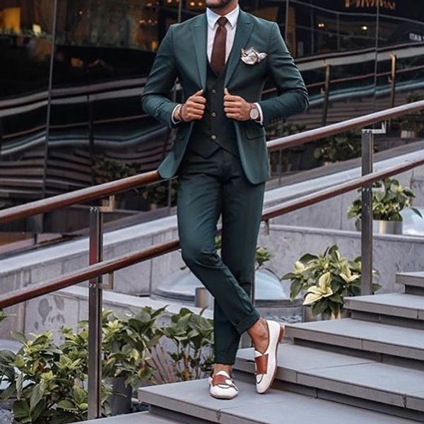 handsome dark green wedding tuxedos custom made peaked lapel mens wedding suits groom suits without button (jacket+pants+vest, Black;gray
handsome dark green wedding tuxedos custom made peaked lapel mens wedding suits groom suits without button (jacket+pants+vest, Black;gray