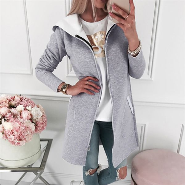 loose clothes for lady fashion women casual coat outwear pocket solid sweatshirt hooded jacket overcoat slim autumn coats, Black;brown
loose clothes for lady fashion women casual coat outwear pocket solid sweatshirt hooded jacket overcoat slim autumn coats, Black;brown