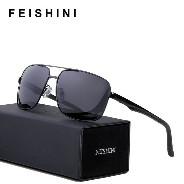 feishini goggles aluminum polaroid sun glasses men uv protection spring legs brand design polarized sunglasses for men, White;black
feishini goggles aluminum polaroid sun glasses men uv protection spring legs brand design polarized sunglasses for men, White;black