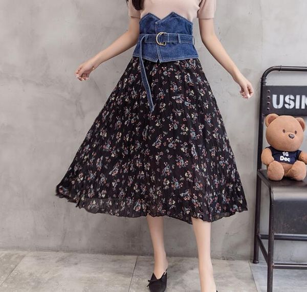 высокое качество 2019 новое прибытие отдыха узорчатый цветок печатный высокая талия женщина жан марли длинная юбка, Black
высокое качество 2019 новое прибытие отдыха узорчатый цветок печатный высокая талия женщина жан марли длинная юбка, Black