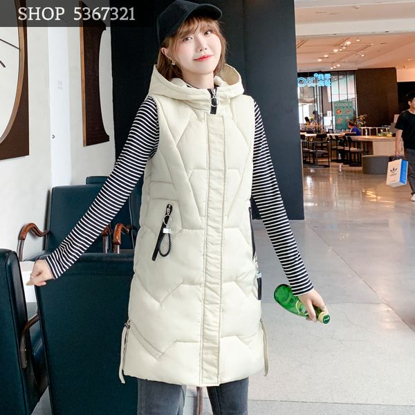 2019 down cotton vest woman easy long fund waistcoat sleeveless vest cotton loose coat woman, Black;white
2019 down cotton vest woman easy long fund waistcoat sleeveless vest cotton loose coat woman, Black;white