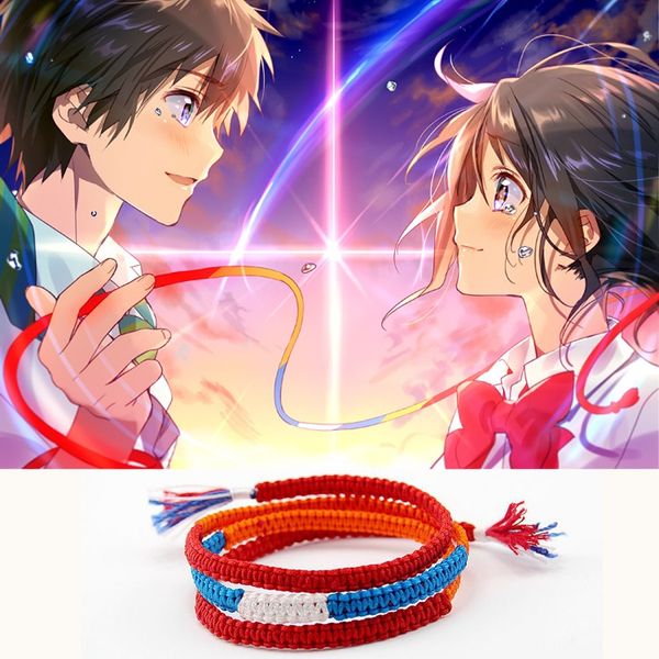 your name kimi no na wa miyamizu mitsuha lovers bracelet braided knitted by hand rope chains kabbalah bracelets cosplay jewelry, Golden;silver
your name kimi no na wa miyamizu mitsuha lovers bracelet braided knitted by hand rope chains kabbalah bracelets cosplay jewelry, Golden;silver