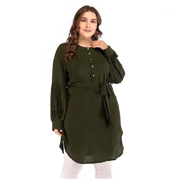 round neck long sleeve asymmetrical plus size dresses with sashes 5xl lace-up loose women dresses fashion, Black;gray
round neck long sleeve asymmetrical plus size dresses with sashes 5xl lace-up loose women dresses fashion, Black;gray