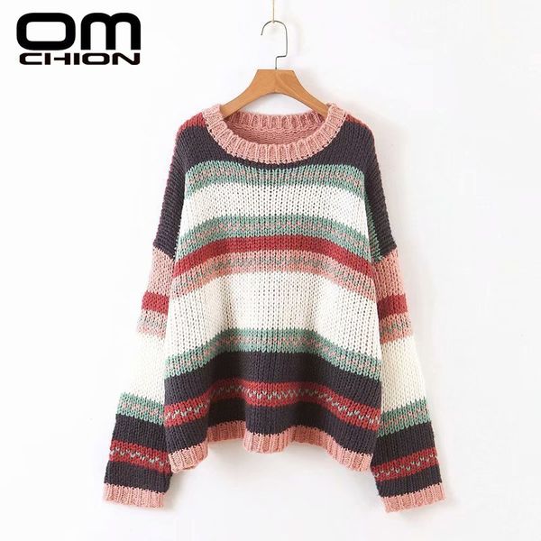 omchion women sweaters and pullovers 2019 korean o neck striped lazy sweater autumn winter oversized jumper female lmy220, White;black
omchion women sweaters and pullovers 2019 korean o neck striped lazy sweater autumn winter oversized jumper female lmy220, White;black