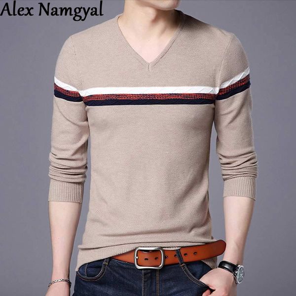 men's sweater new autumn winter men's casual v neck sweater 2018 warm slim fit pullovers male brand knitted hjk41, White;black
men's sweater new autumn winter men's casual v neck sweater 2018 warm slim fit pullovers male brand knitted hjk41, White;black