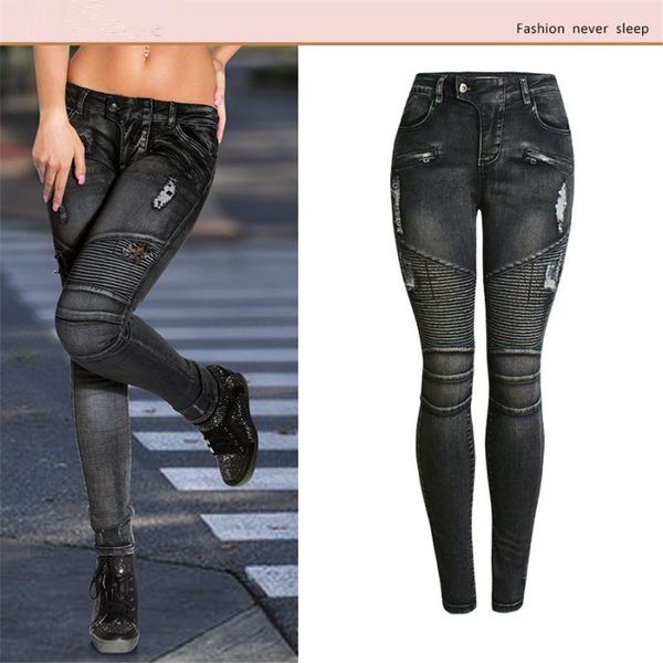 ripped black jeans women biker push up motorcycle zip pleated hole mid waist stretched motor jeans for women skinny slim pants, Blue
ripped black jeans women biker push up motorcycle zip pleated hole mid waist stretched motor jeans for women skinny slim pants, Blue