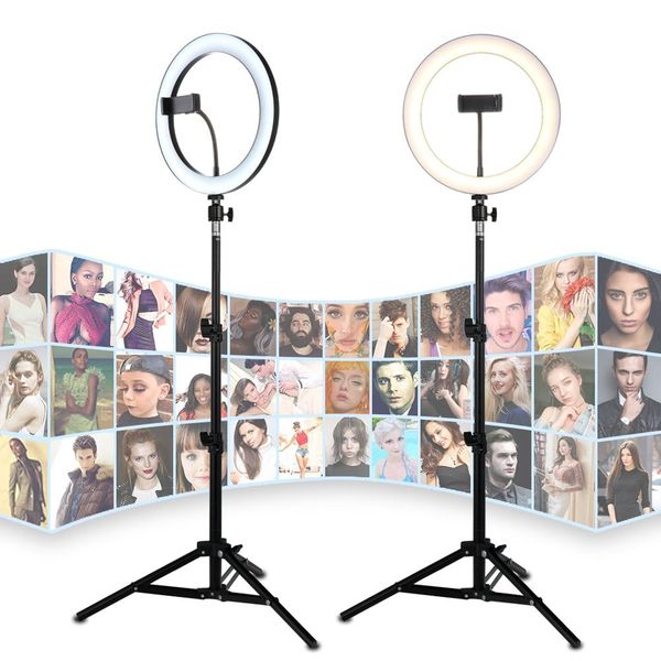 26см / 10" led сеого ring light для live stream / макияж / видео диммируемых красот ringlight с треногой телефон держателя для iphone androi
26см / 10" led сеого ring light для live stream / макияж / видео диммируемых красот ringlight с треногой телефон держателя для iphone androi