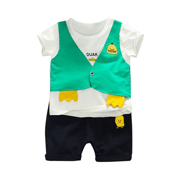 fake 2 piece boy summer cartoon print vest blouse t-shirt+shorts casual short sleeve outfits sets, White
fake 2 piece boy summer cartoon print vest blouse t-shirt+shorts casual short sleeve outfits sets, White