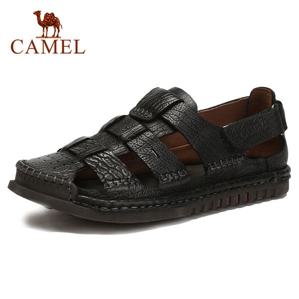 camel men's sandals summer hollow genuine leather male soft venting elastic middle-aged business non-slip casual shoes men, Black
camel men's sandals summer hollow genuine leather male soft venting elastic middle-aged business non-slip casual shoes men, Black