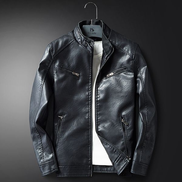 2018 autumn new style youth men's leather coat stand collar men's wear stand collar casual plus velvet leather jacket coat men, Black
2018 autumn new style youth men's leather coat stand collar men's wear stand collar casual plus velvet leather jacket coat men, Black