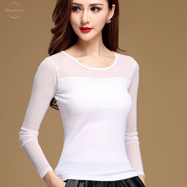 women mesh spring autumn long sleeve fashion casual stretch long sleeve blouse shirt elegant for women blusas new arrivals, White
women mesh spring autumn long sleeve fashion casual stretch long sleeve blouse shirt elegant for women blusas new arrivals, White