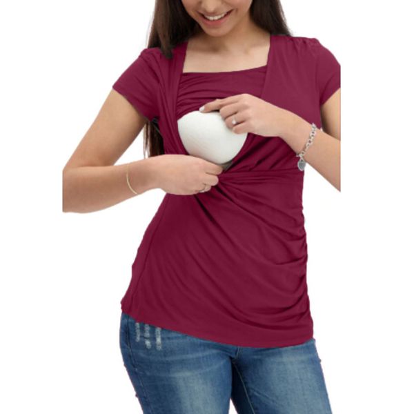 fashion women's short-sleeved solid color ruffled pregnant women breastfeeding care cotton o-neck pregnant women blouse
fashion women's short-sleeved solid color ruffled pregnant women breastfeeding care cotton o-neck pregnant women blouse