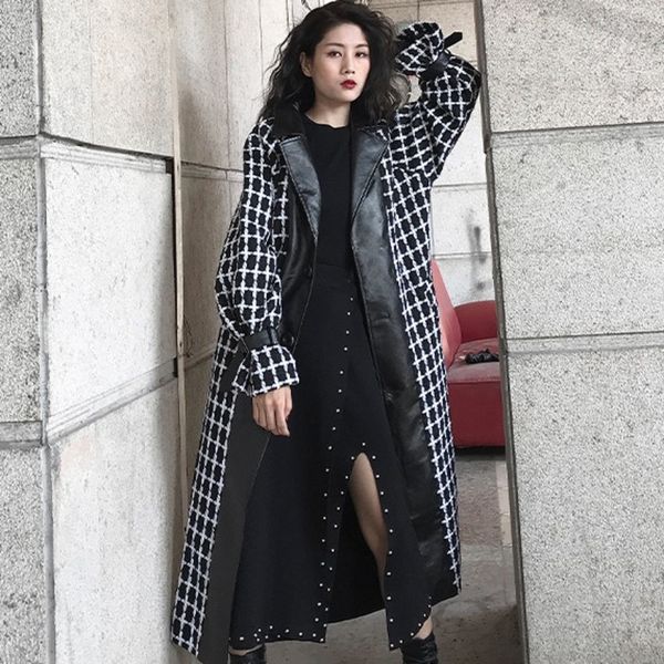 korea 2020 new spring and summer fashion women clothes turn-down collar full sleeves pu leather patchwork plaided jacket, Tan;black
korea 2020 new spring and summer fashion women clothes turn-down collar full sleeves pu leather patchwork plaided jacket, Tan;black