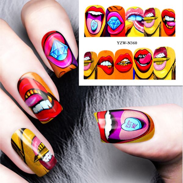 new 1 sheet art designs decal diy water transfer nail art sticker cool girl lips decorations full wraps nails diy manicure, Black
new 1 sheet art designs decal diy water transfer nail art sticker cool girl lips decorations full wraps nails diy manicure, Black