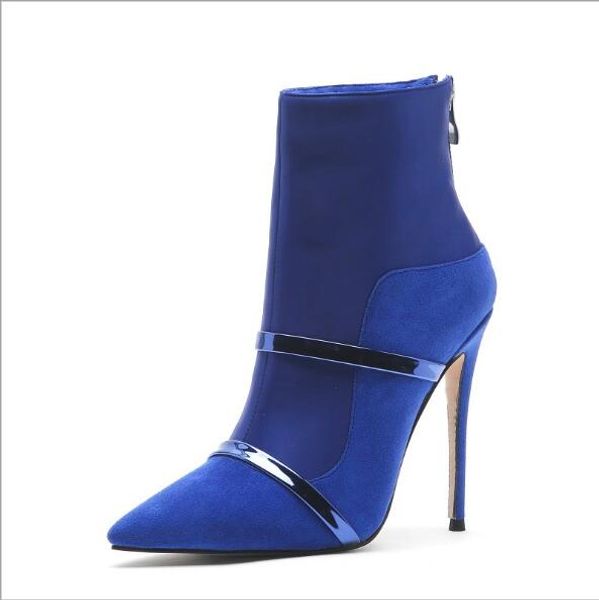 royal blue ankle boots women narrow band boots stylish stiletto heel patchwork back zip western, Black
royal blue ankle boots women narrow band boots stylish stiletto heel patchwork back zip western, Black