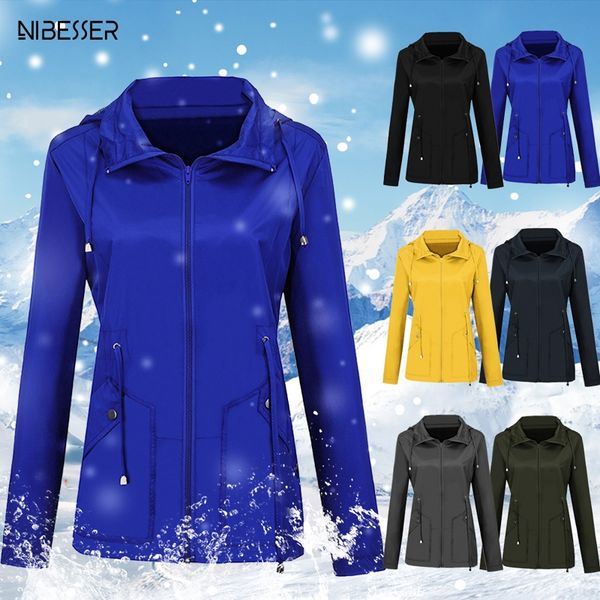 women casual jackets clothes solid color windproof rainproof windbreaker hooded coat outdoor hiking climbing jackets women, Blue;black
women casual jackets clothes solid color windproof rainproof windbreaker hooded coat outdoor hiking climbing jackets women, Blue;black