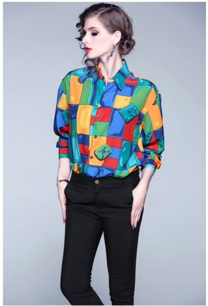 european station foreign trade women's shirt fashion print loose design sense sunscreen shirt female, White
european station foreign trade women's shirt fashion print loose design sense sunscreen shirt female, White