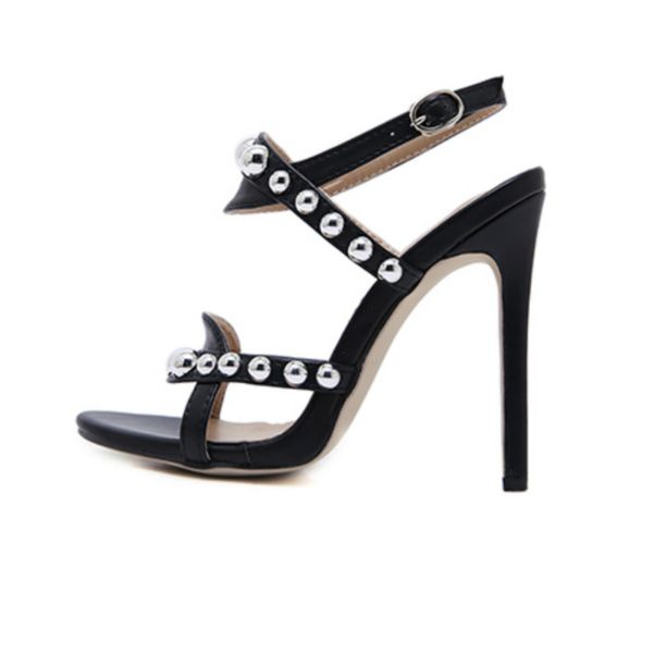 the new summer 2020 fashion versatile buckle beaded curved belt slingback and super-high heel sandals are essential for banquet weddings, Black
the new summer 2020 fashion versatile buckle beaded curved belt slingback and super-high heel sandals are essential for banquet weddings, Black