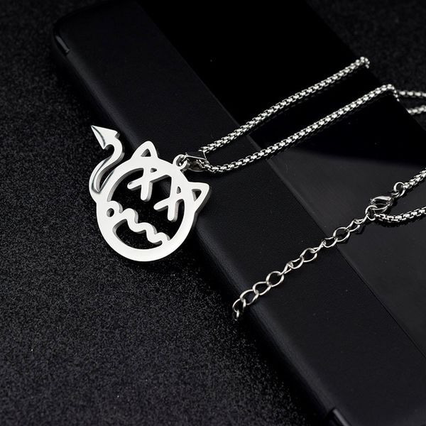 stainless steel little devil pendant long necklace game boys girls jumping necklace wholesale, Silver
stainless steel little devil pendant long necklace game boys girls jumping necklace wholesale, Silver