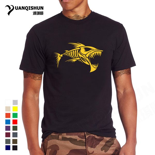 2018 new skull fish bones t-shirt fishings t shirt men cotton short sleeve men's o neck tees 28 color boutique t-shirt, White;black
2018 new skull fish bones t-shirt fishings t shirt men cotton short sleeve men's o neck tees 28 color boutique t-shirt, White;black