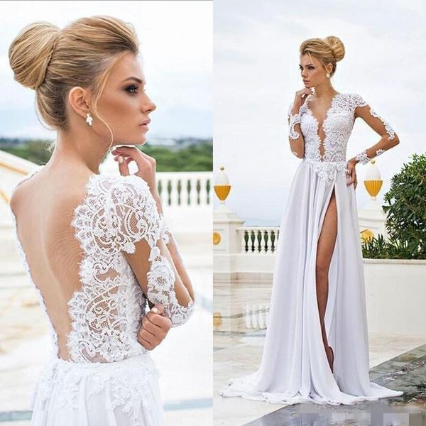 2020 новые пляж свадебные платья с длинными рукавами спинки высокий разрез кружева аппликация шифон длина пола свадебные платья невесты vest, White
2020 новые пляж свадебные платья с длинными рукавами спинки высокий разрез кружева аппликация шифон длина пола свадебные платья невесты vest, White