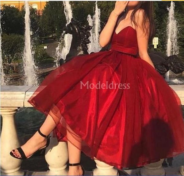 latest sweetheart homecoming dresses a line tea length cocktail gowns special occasion dresses short formal party prom gowns vestidos custom, Red
latest sweetheart homecoming dresses a line tea length cocktail gowns special occasion dresses short formal party prom gowns vestidos custom, Red