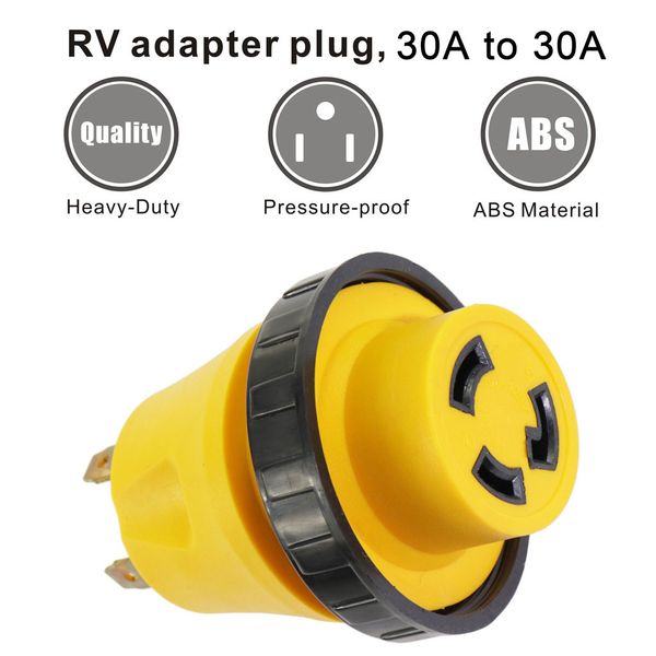rv parts & accessories 30a male to 30a female heavy duty locking plug connector power cord replacement receptacle handle jun11
rv parts & accessories 30a male to 30a female heavy duty locking plug connector power cord replacement receptacle handle jun11