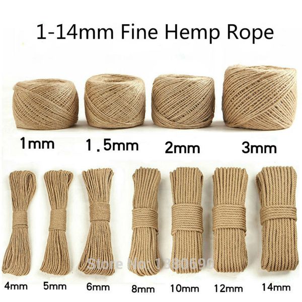 1mm-14mm fine handmade rope diy craft supplies decoration cords retro jute twine thread for gift packing / bags / tag, Black;white
1mm-14mm fine handmade rope diy craft supplies decoration cords retro jute twine thread for gift packing / bags / tag, Black;white
