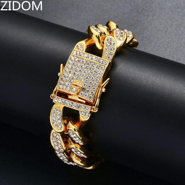 hip hop iced out bling men bracelet 20mm miami cuban chain bracelets hiphop jewelry fashion gifts drop shipping, Black 
hip hop iced out bling men bracelet 20mm miami cuban chain bracelets hiphop jewelry fashion gifts drop shipping, Black