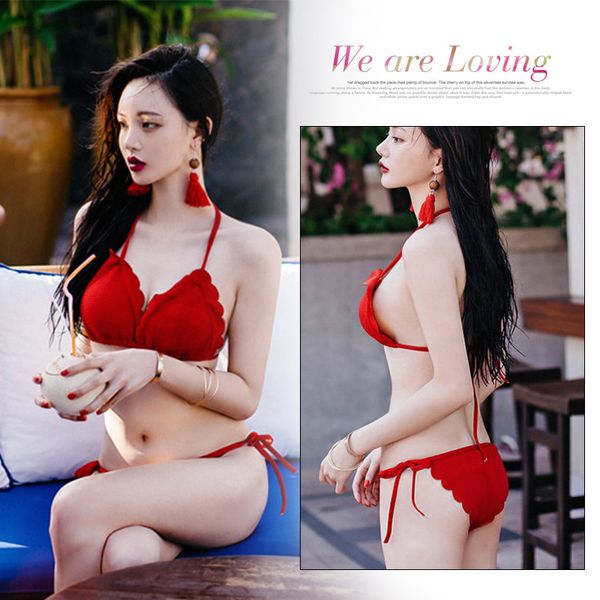bikini set beach wear swimwear lace split type with chest pad without steel support polyester elastic adjustable girls
bikini set beach wear swimwear lace split type with chest pad without steel support polyester elastic adjustable girls